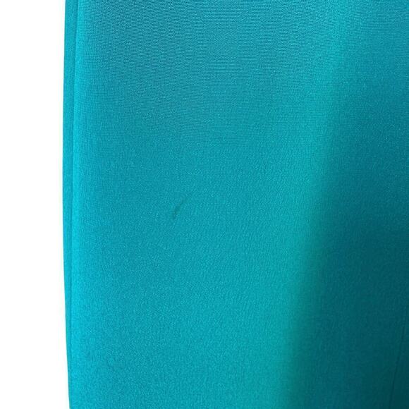 Talbots Vintage Silk Midi Dress in Teal with Attached Short Sleeve Cardigan Sz 8 - Picture 11 of 12